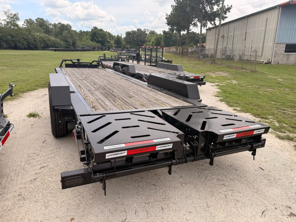 24' HEH Bumper Pull Equipment Trailer (2) 10K Axles, 3' Dove W/ Mountain Ramps 11823