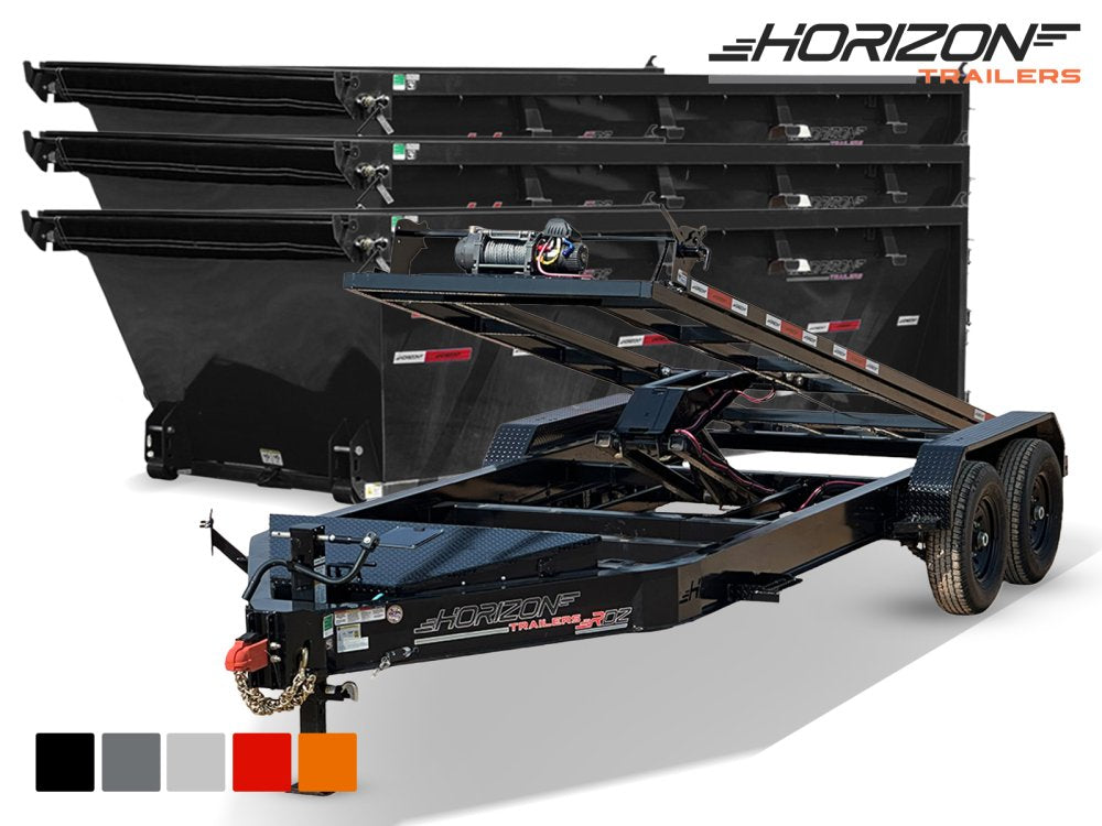 Horizon 14' RDZ BP Roll off Bundle (2) 7k Axles + 3 Bins w/ 4' Walls 11930