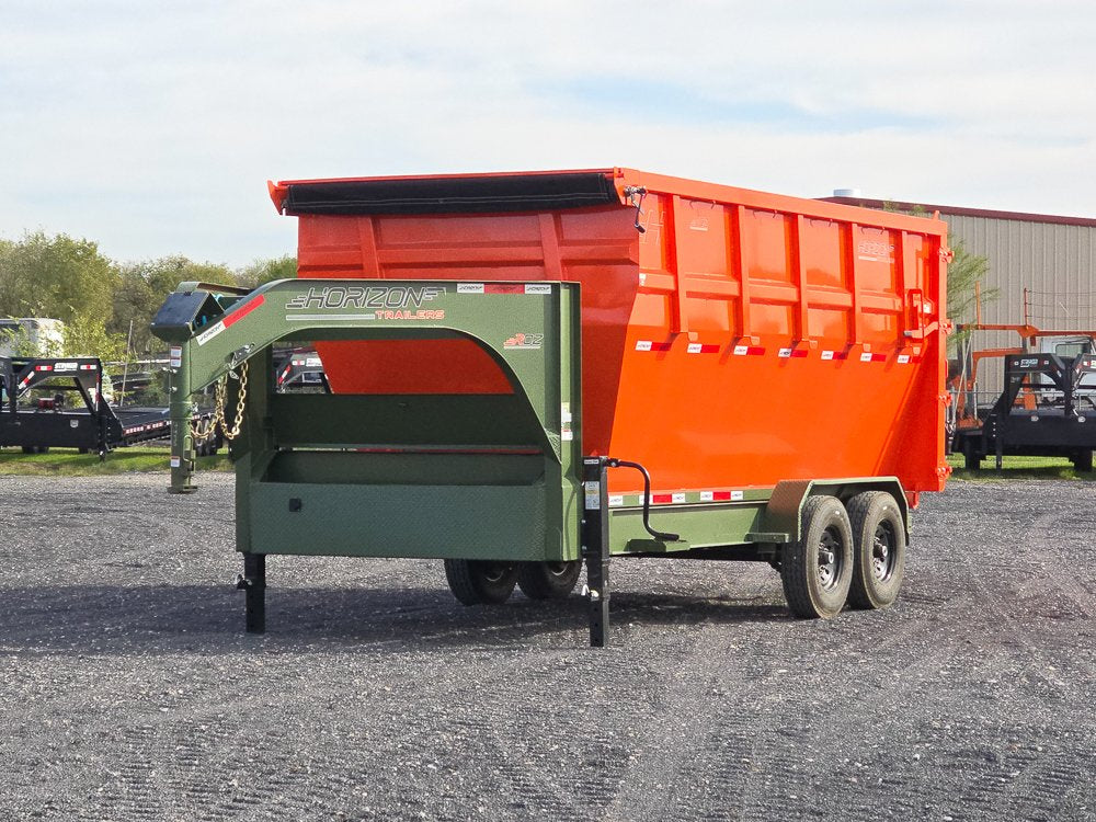 Horizon 16' RDZ GN Roll off Bundle (2) 7k Axles + 1 Bin w/ 6' Walls 7410-E