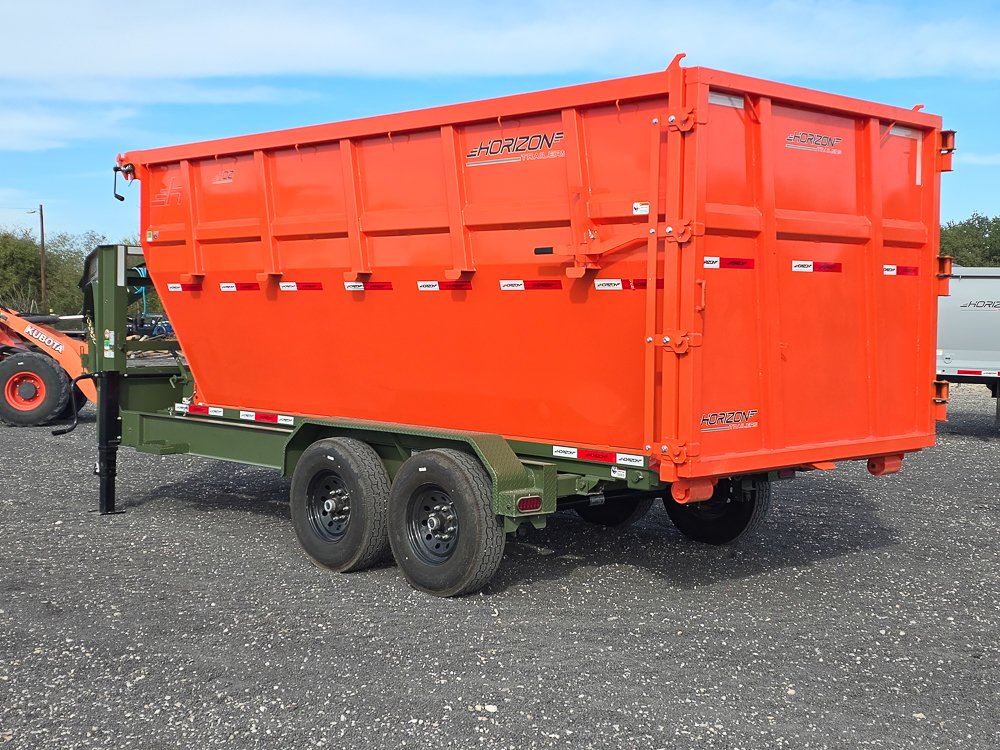 Horizon 16' RDZ GN Roll off Bundle (2) 7k Axles + 1 Bin w/ 6' Walls 7410-E