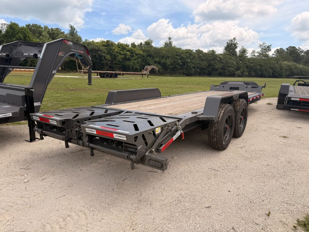 22' HEH Equipment Trailer 82" Wide, W/ 3' Dove W/ Mountain Ramps 14753