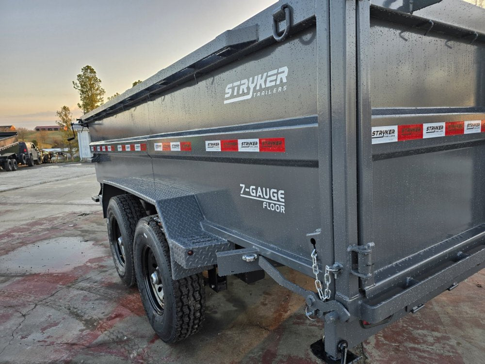 14' Stryker SDT Bumper Pull Dump Trailer 36" Side Walls - (2) 7k Axles 3762