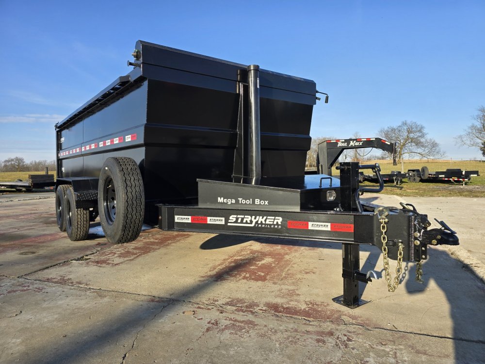 16' Stryker SDT Bumper Pull Dump Trailer 48" Side Walls - (2) 7k Axles 3760