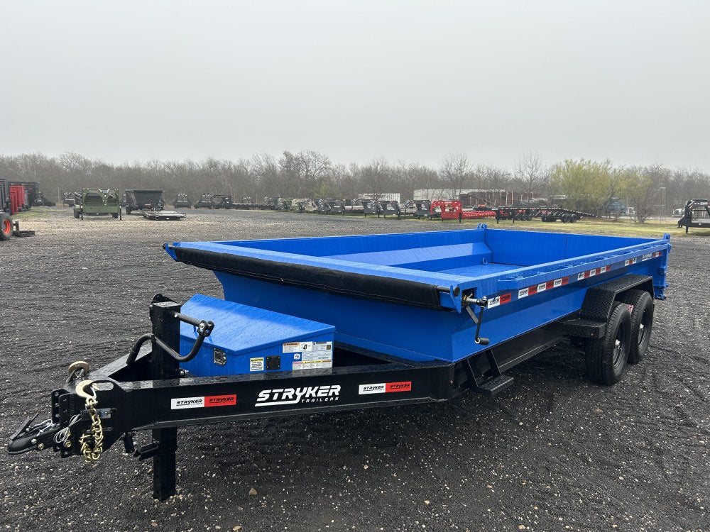 16' Stryker EDT Bumper Pull Dump Trailer 20" Side Walls - (2) 7k Axles 3884
