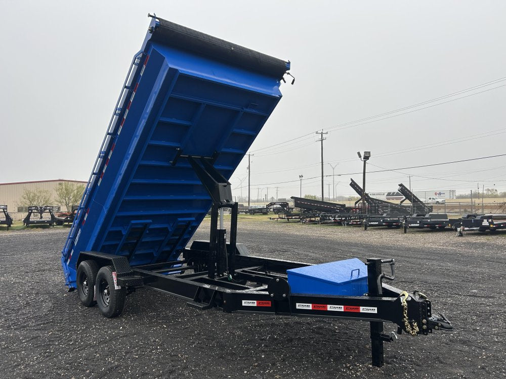16' Stryker EDT Bumper Pull Dump Trailer 20" Side Walls - (2) 7k Axles 3884
