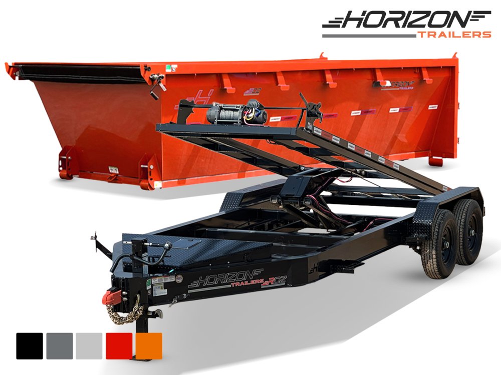 Horizon 16' RDZ BP Roll off Bundle (2) 7k Axles + Bin 4' Walls DZBP16