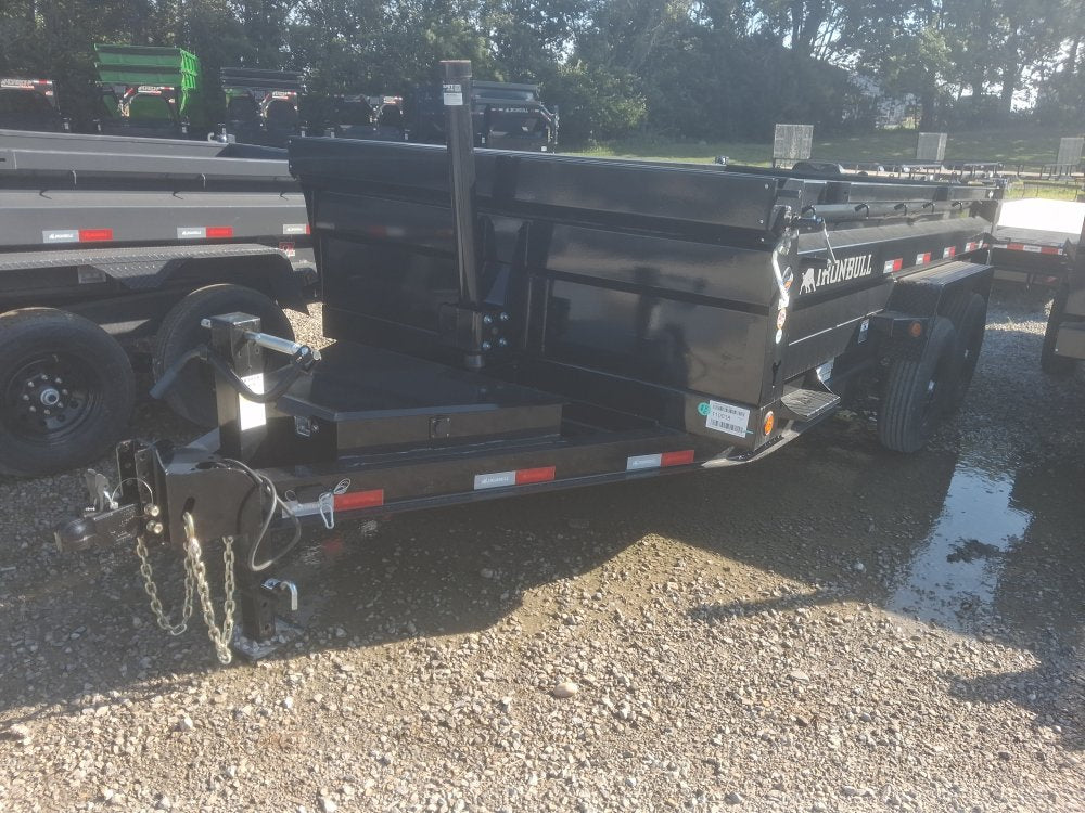 14' x 83" Iron Bull DTB Bumper Pull Dump Trailer 24" Side Walls - (2) 7,000 lb Axles, Telescopic 110018