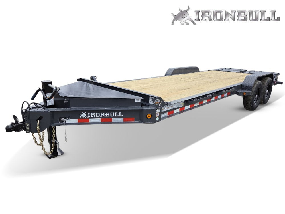 22' Iron Bull EWB Bumper Pull Equipment Trailer Mega Ramps - (2) 7,000 lb Axles 112610
