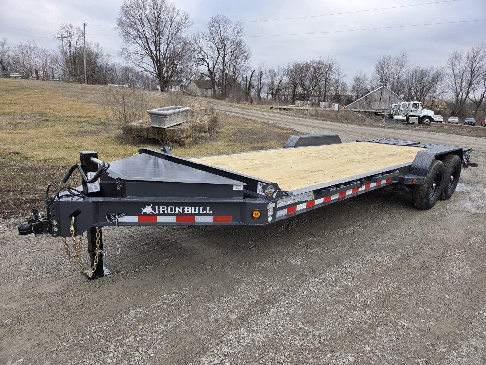 22' Iron Bull EWB Bumper Pull Equipment Trailer Mega Ramps - (2) 7,000 lb Axles 112610