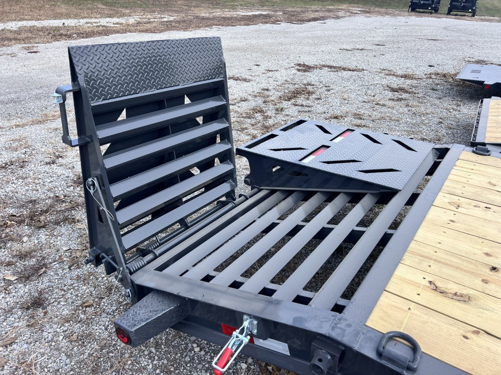 20' Iron Bull EWB Bumper Pull Equipment Trailer Mega Ramps - (2) 7,000 lb Axles 112669