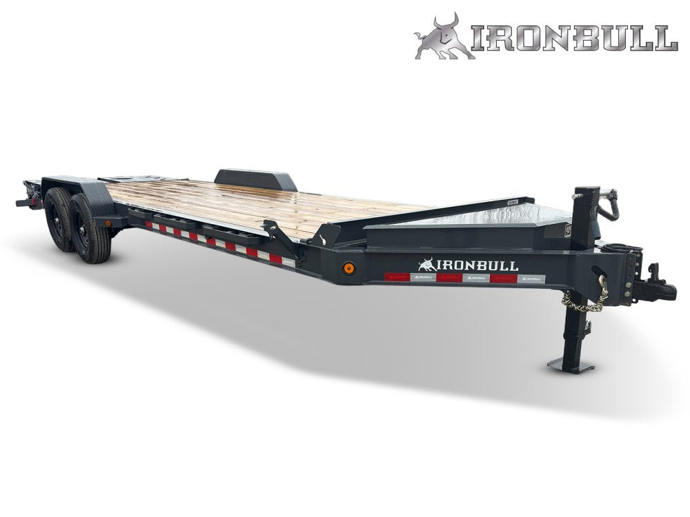 24' Iron Bull EWB Bumper Pull Equipment Trailer Mega Ramps - (2) 7,000 lb Axles 111299