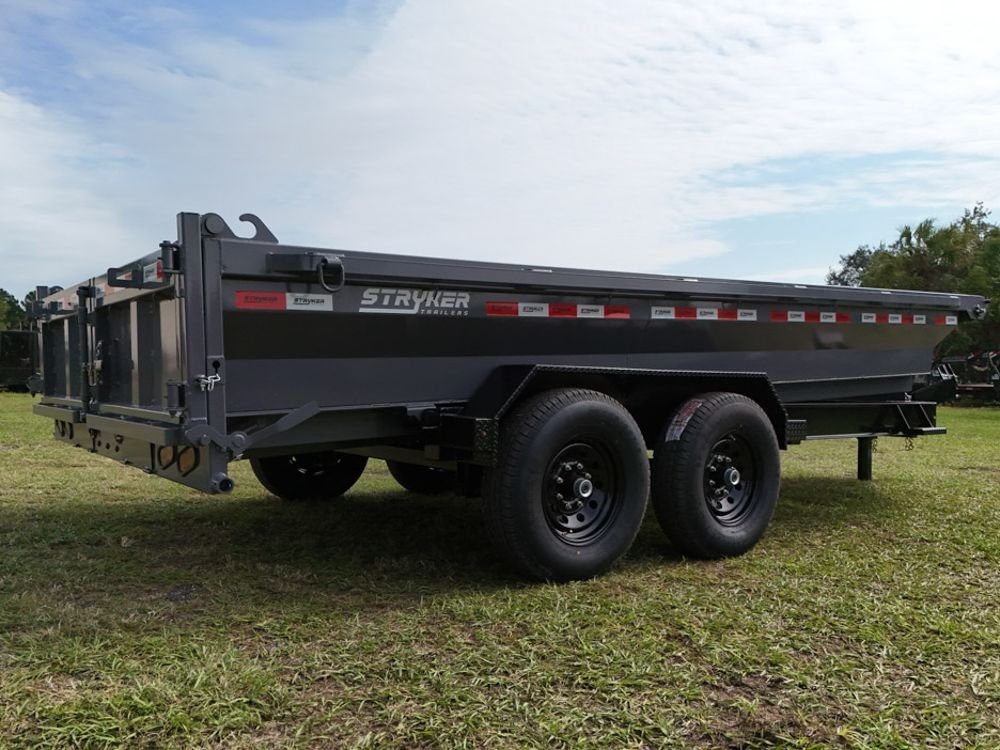 16' Stryker EDT Bumper Pull Dump Trailer 20" Side Walls - (2) 7k Axles 4050
