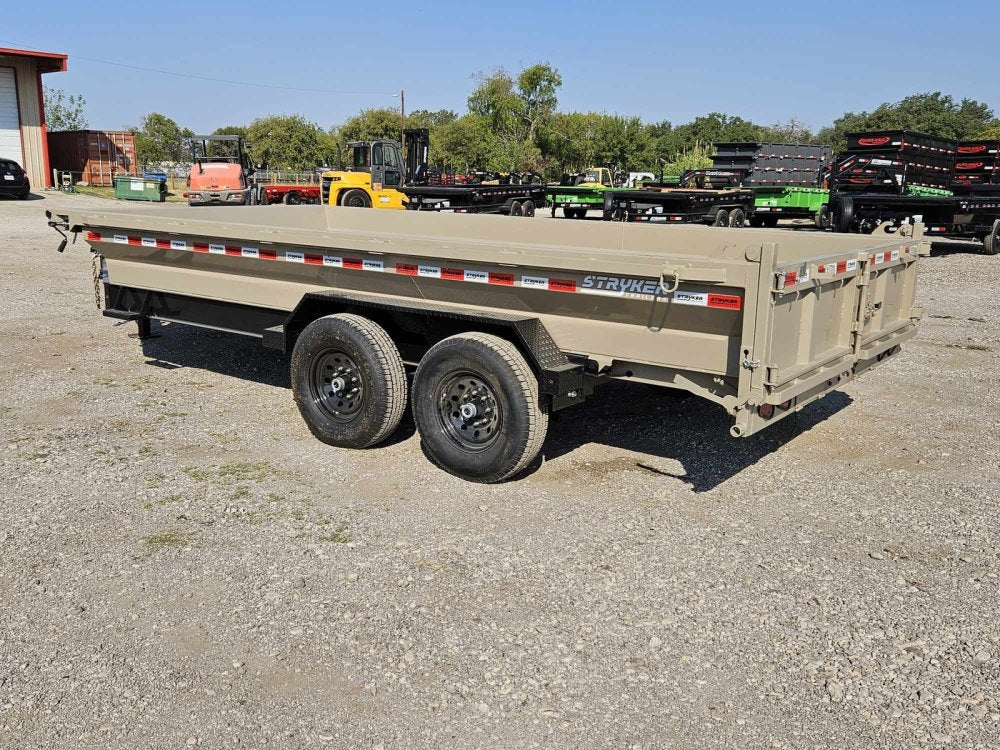 14' Stryker EDT Bumper Pull Dump Trailer 20" Side Walls - (2) 7k Axles 4053
