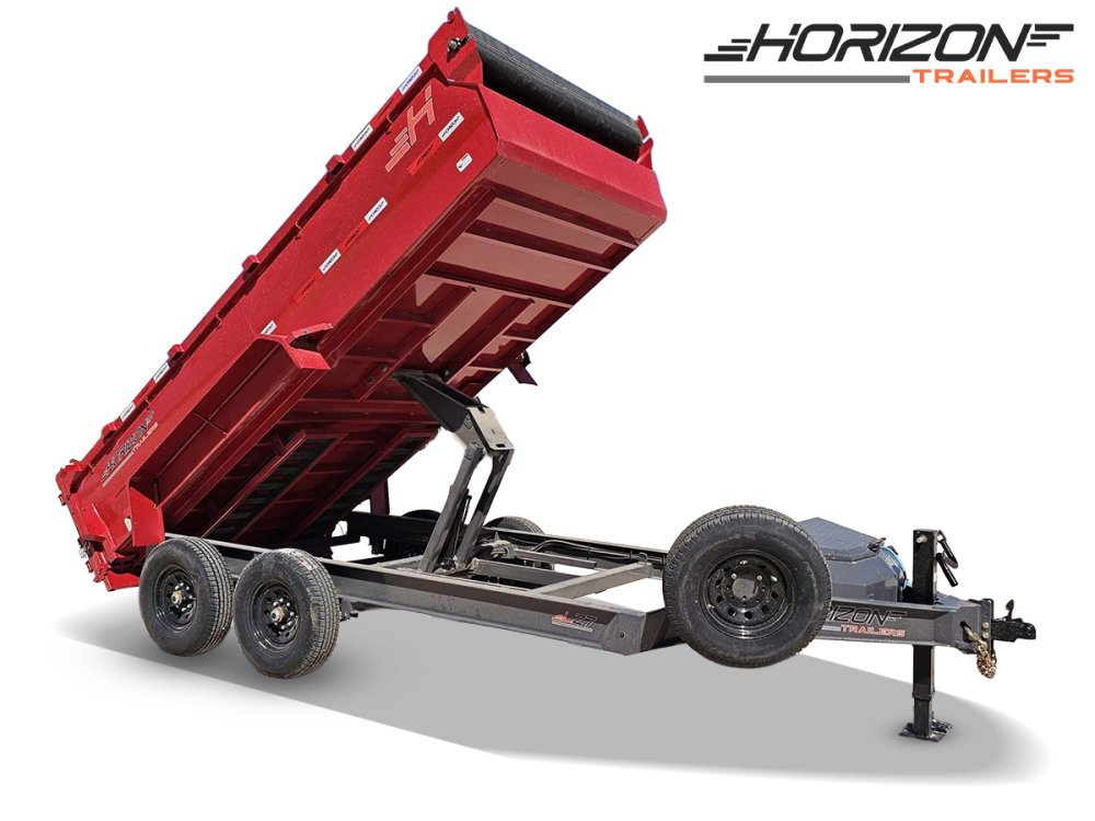 14' Horizon LZ7 Bumper Pull Dump Trailer 30" Side Walls - (2) 7K Axles 15927