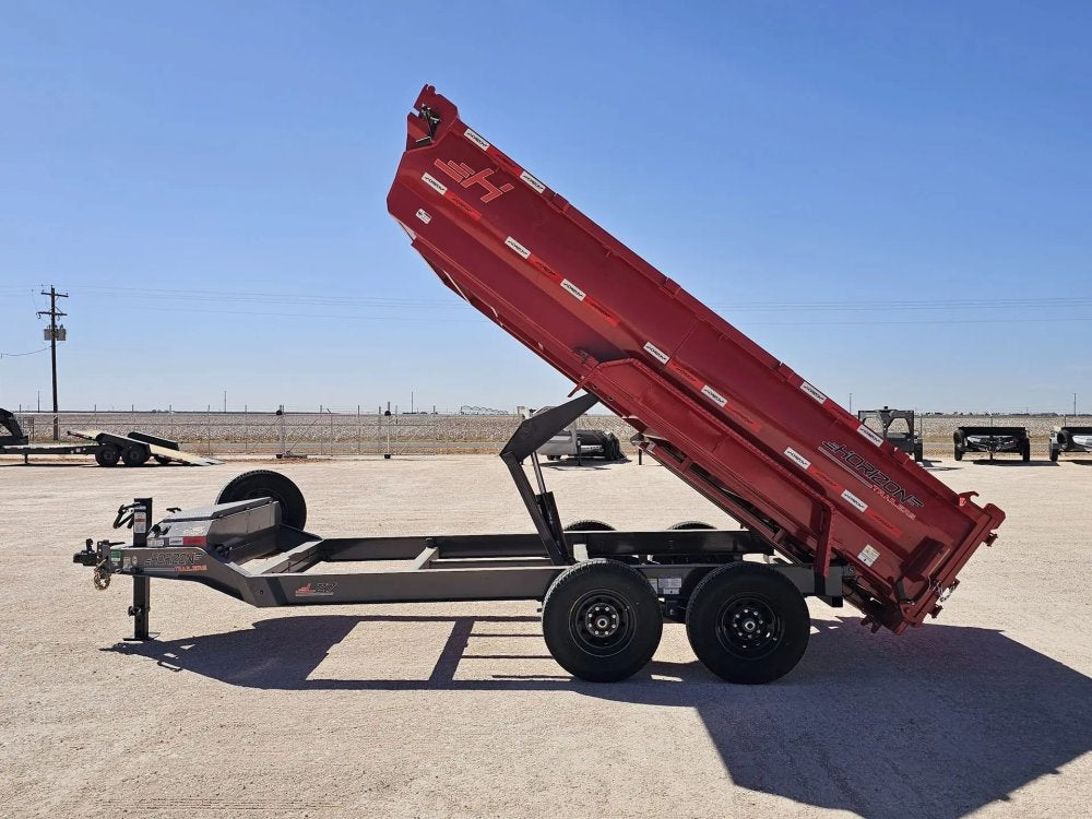14' Horizon LZ7 Bumper Pull Dump Trailer 30" Side Walls - (2) 7K Axles 15927