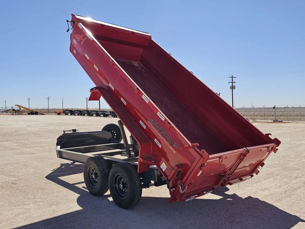 14' Horizon LZ7 Bumper Pull Dump Trailer 30" Side Walls - (2) 7K Axles 15927