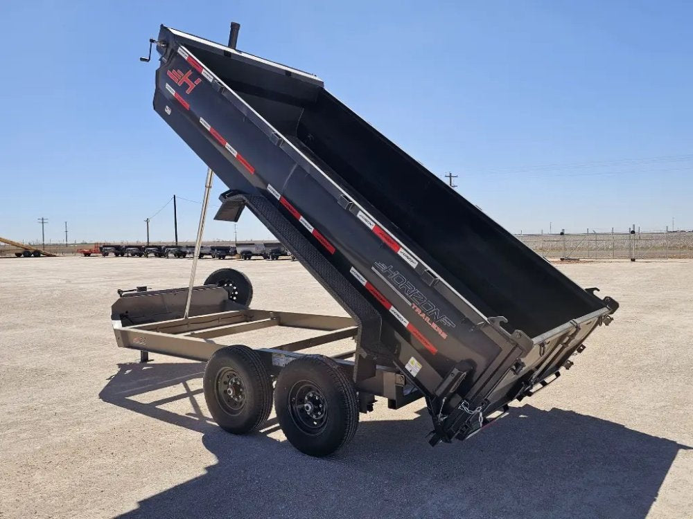 14' Horizon LZ7 Bumper Pull Dump Trailer 30" Side Walls - (2) 7K Axles 15888
