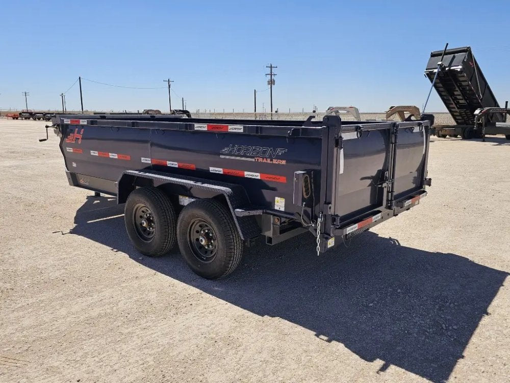 14' Horizon LZ7 Bumper Pull Dump Trailer 30" Side Walls - (2) 7K Axles 15939