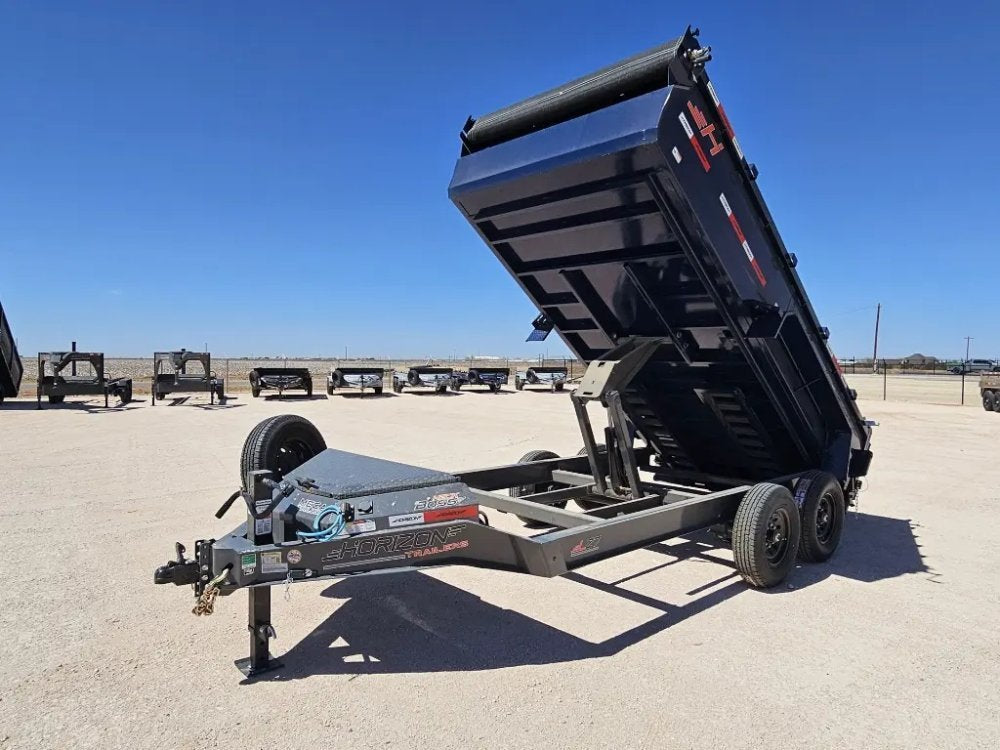14' Horizon LZ7 Bumper Pull Dump Trailer 30" Side Walls - (2) 7K Axles 15939