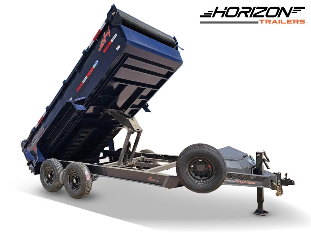 14' Horizon LZ7 Bumper Pull Dump Trailer 30" Side Walls - (2) 7K Axles 15939