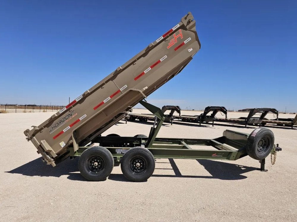 14' Horizon LZ7 Bumper Pull Dump Trailer 30" Side Walls - (2) 7K Axles 15933