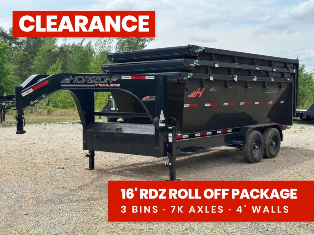 Horizon 16' RDZ GN Roll off Bundle (2) 7k Axles + 3 Bins w/ 4' Walls 016361