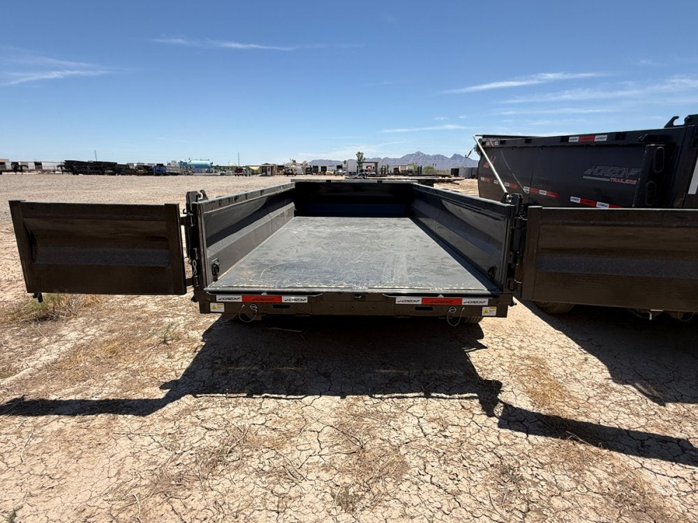 14' Horizon HZ7 Bumper Pull Dump Trailer 24" Side Walls - (2) 7K Axles 17845