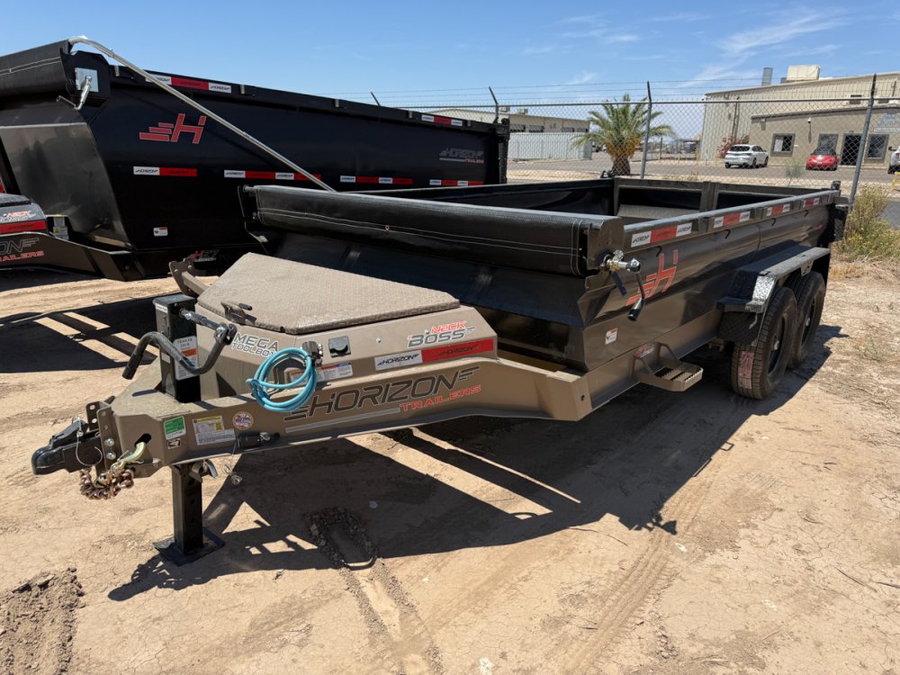 14' Horizon HZ7 Bumper Pull Dump Trailer 24" Side Walls - (2) 7K Axles 17845