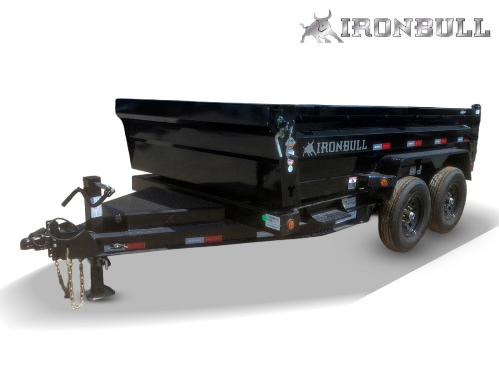 12' x 83" Iron Bull DTB Bumper Pull Dump Trailer 24" Side Walls - (2) 7,000 lb Axles 115121
