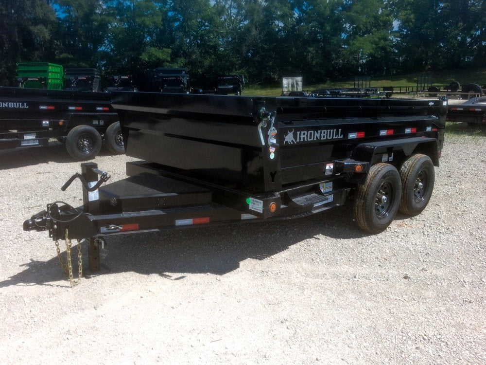 12' x 83" Iron Bull DTB Bumper Pull Dump Trailer 24" Side Walls - (2) 7,000 lb Axles 115121