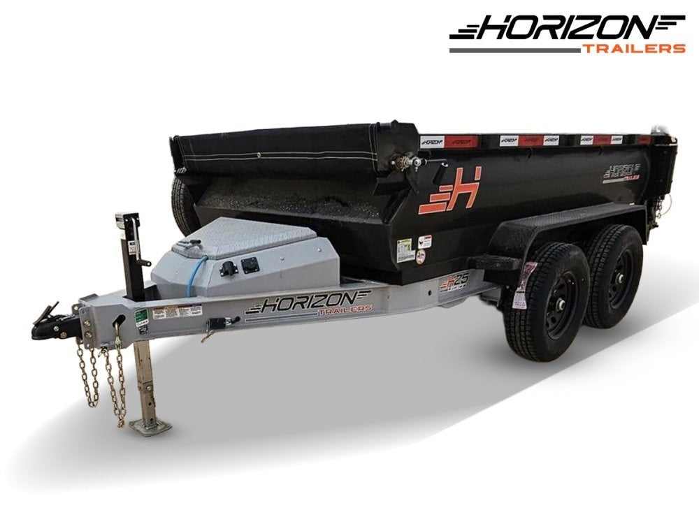 10' Horizon HZ5 Bumper Pull Dump Trailer 24" Side Walls - (2) 3.5K Axles - Bumper Pull Dump - TrailerSwap