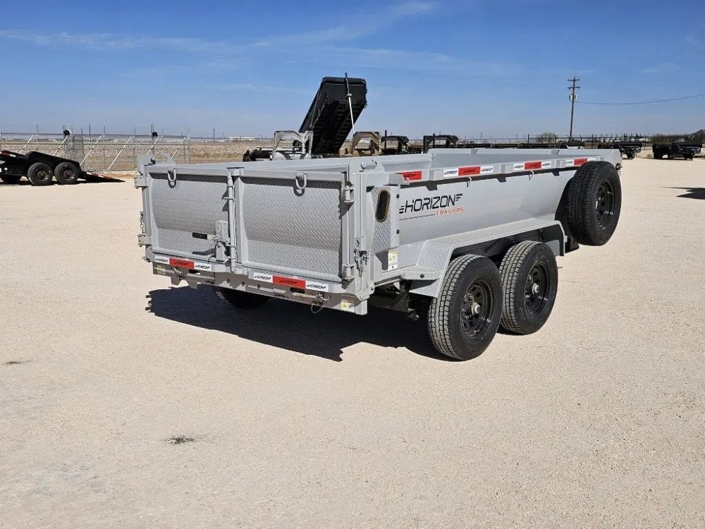 12' Horizon HZ6 Bumper Pull Dump Trailer 24" Side Walls - (2) 5.2K Axles - Bumper Pull Dump - TrailerSwap
