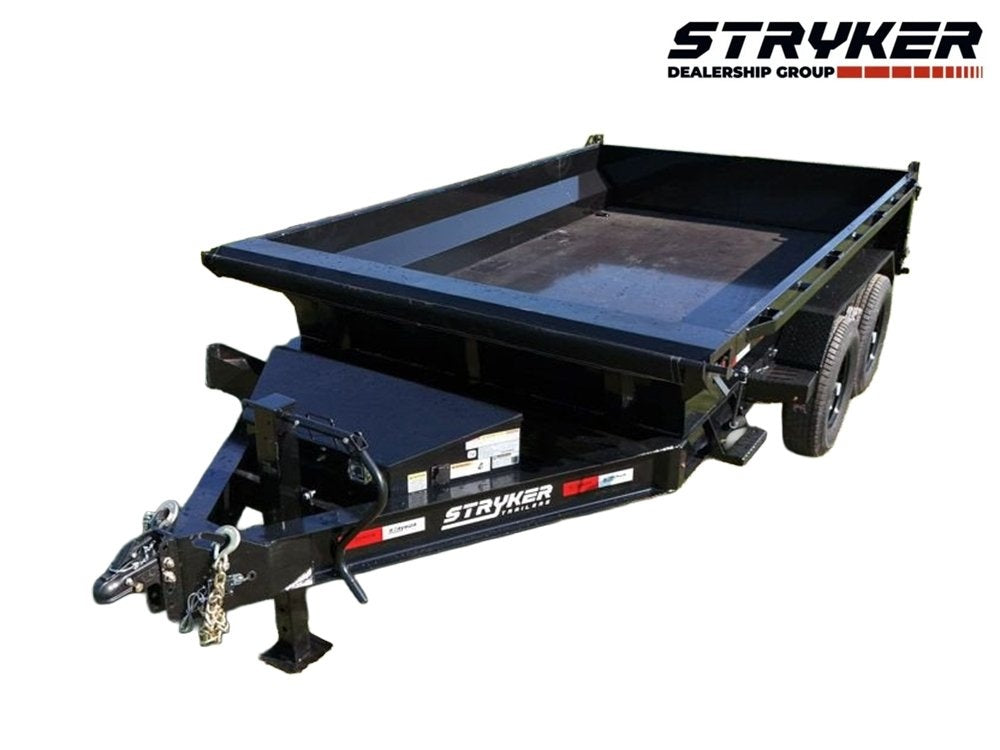 12' Stryker EDT Bumper Pull Dump Trailer 20" Side Walls - (2) 7k Axles - Bumper Pull Dump - Dump Trailers - TrailerSwap