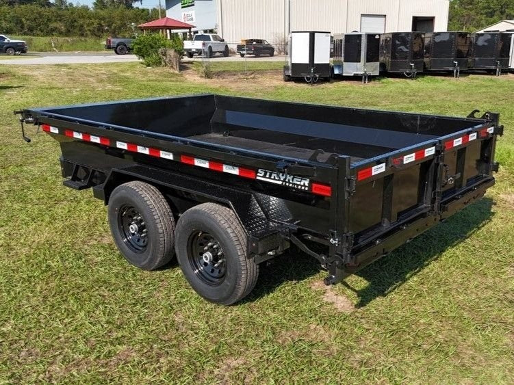 12' Stryker EDT Bumper Pull Dump Trailer 20" Side Walls - (2) 7k Axles - Bumper Pull Dump - Dump Trailers - TrailerSwap