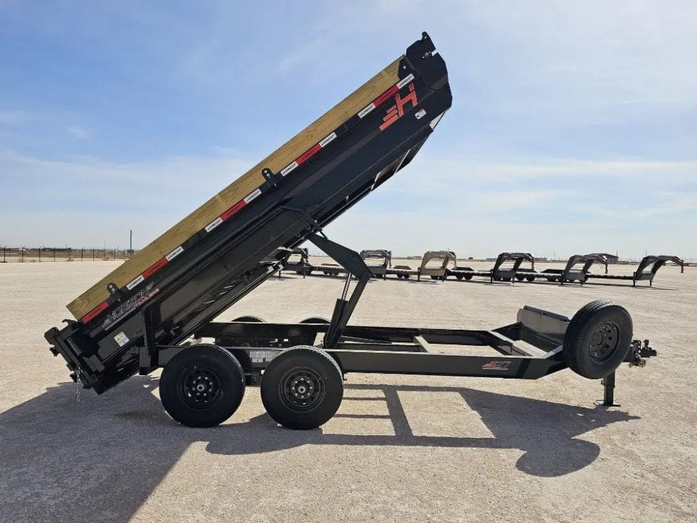 14' Horizon EZ7 Bumper Pull Dump Trailer 19" Sides - (2) 7K Axles - Bumper Pull Dump - TrailerSwap