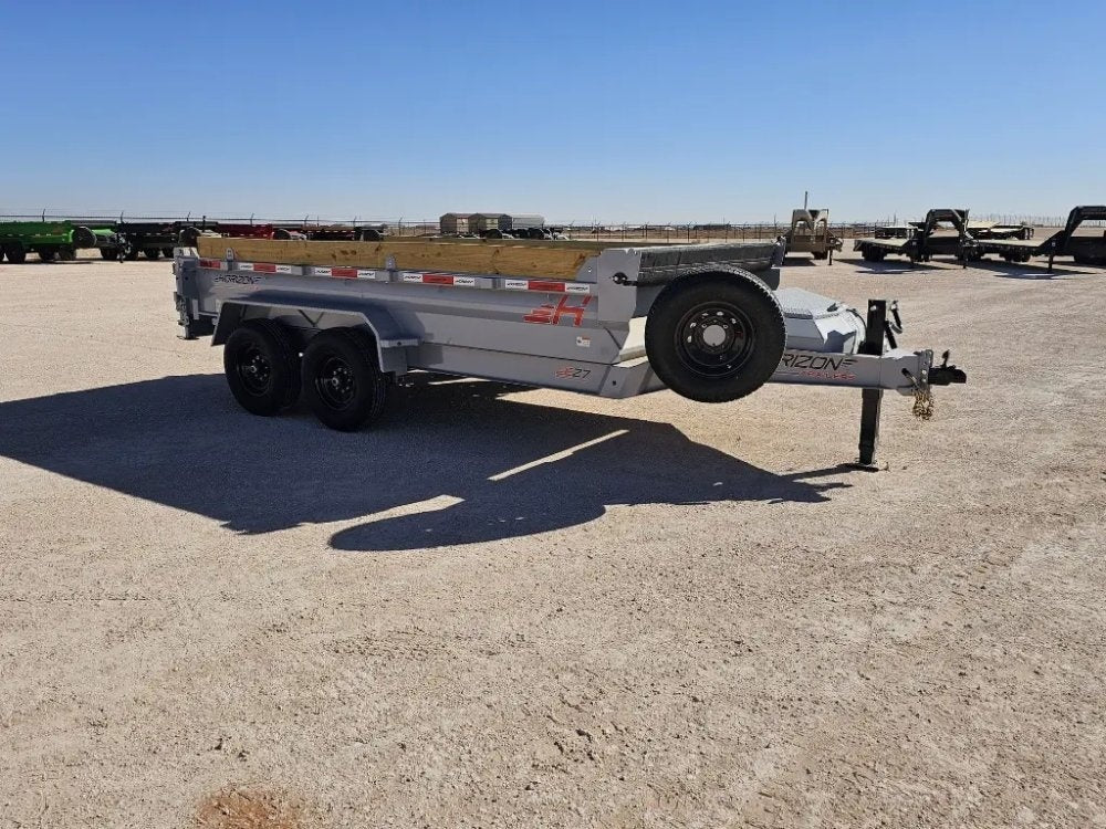 14' Horizon EZ7 Bumper Pull Dump Trailer 19" Sides - (2) 7K Axles - Bumper Pull Dump - TrailerSwap
