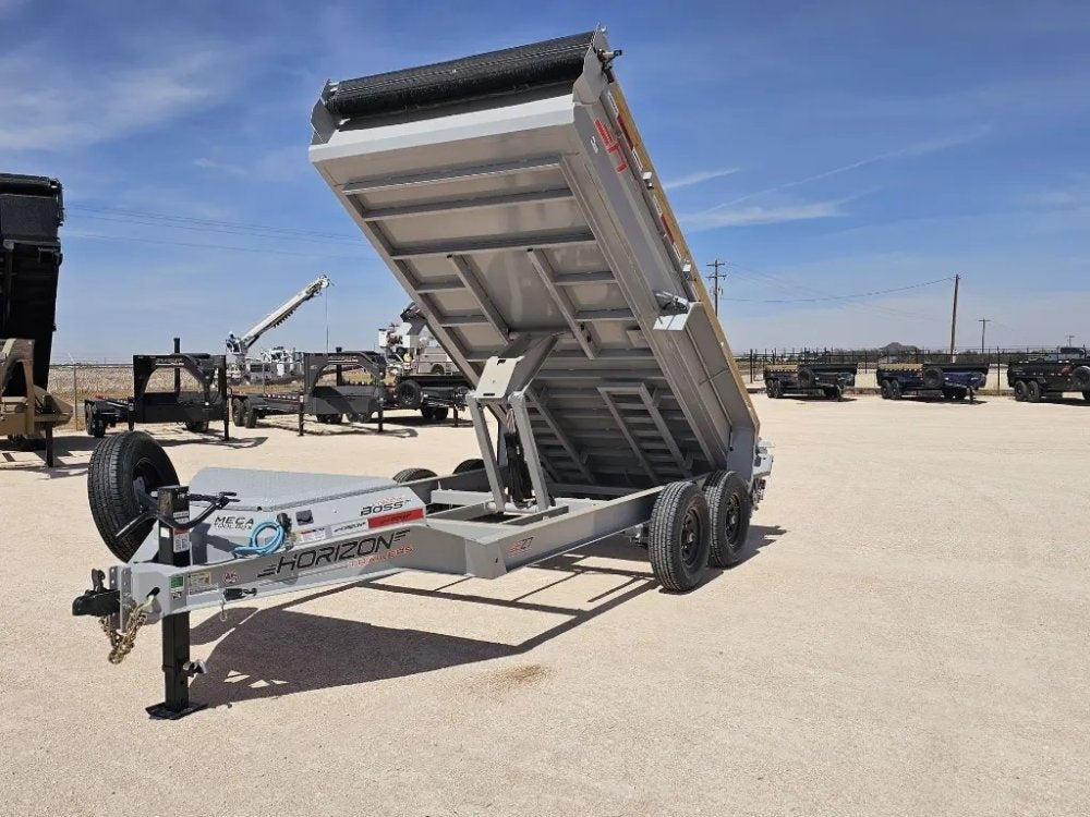 14' Horizon EZ7 Bumper Pull Dump Trailer 19" Sides - (2) 7K Axles - Bumper Pull Dump - TrailerSwap