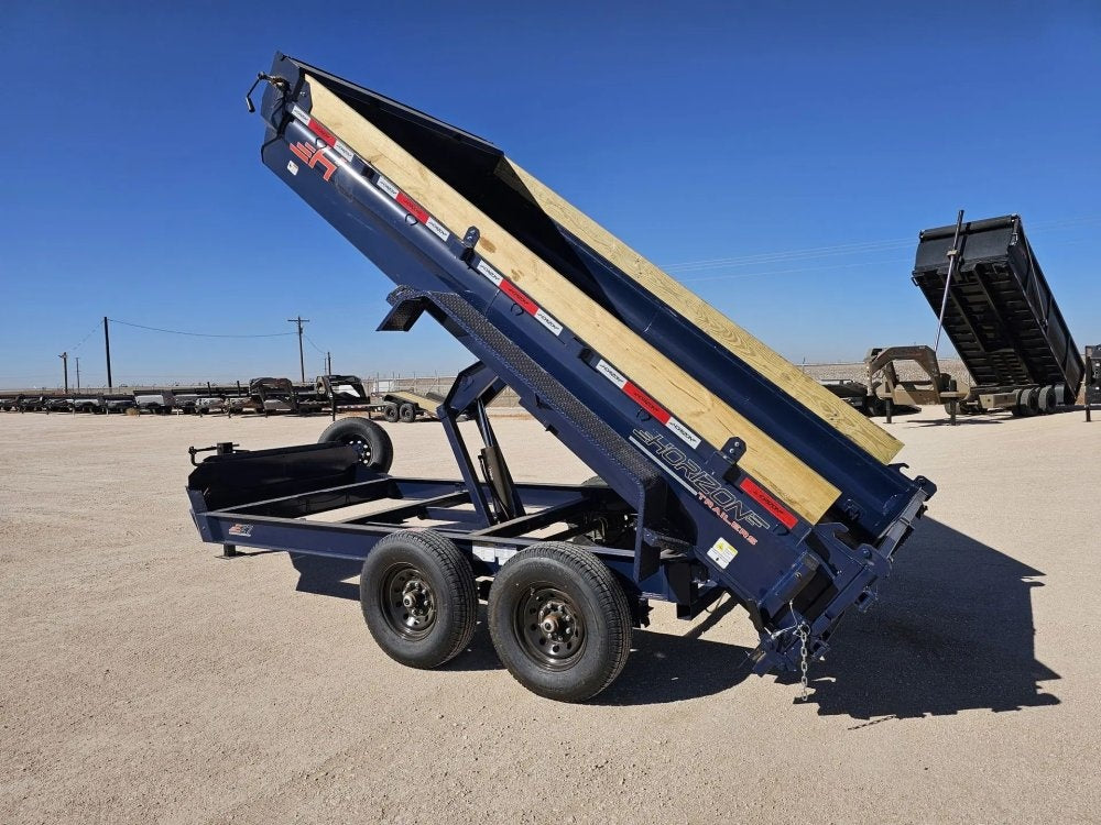 14' Horizon EZ7 Bumper Pull Dump Trailer 19" Sides - (2) 7K Axles - Bumper Pull Dump - TrailerSwap