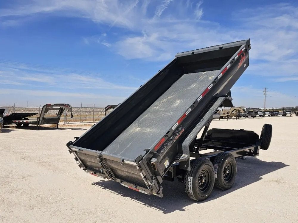 14' Horizon HZ7 Bumper Pull Dump Trailer 24" Side Walls - (2) 7K Axles - Bumper Pull Dump - TrailerSwap