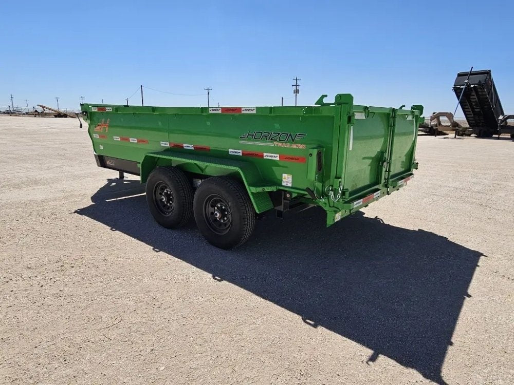 14' Horizon LZ7 Bumper Pull Dump Trailer 30" Side Walls - (2) 7K Axles - Bumper Pull Dump - TrailerSwap