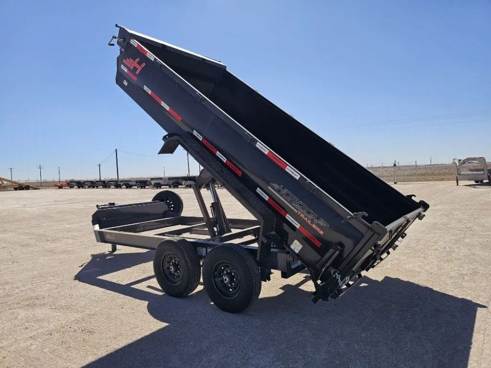 14' Horizon LZ7 Bumper Pull Dump Trailer 30" Side Walls - (2) 7K Axles - Bumper Pull Dump - TrailerSwap