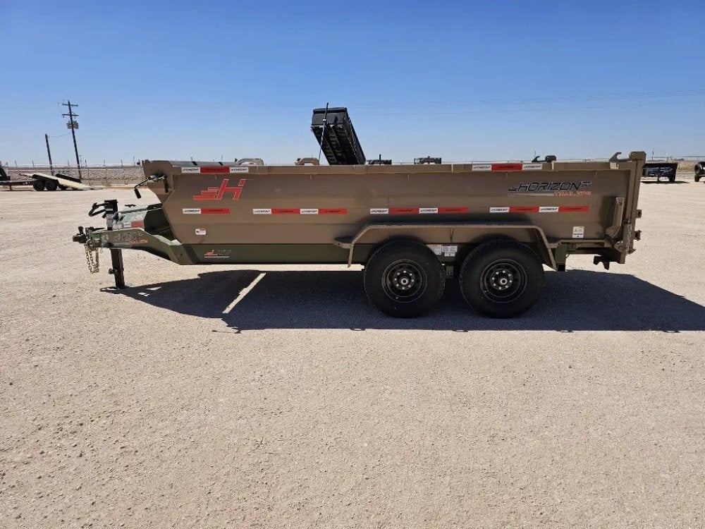 14' Horizon LZ7 Bumper Pull Dump Trailer 30" Side Walls - (2) 7K Axles - Bumper Pull Dump - TrailerSwap