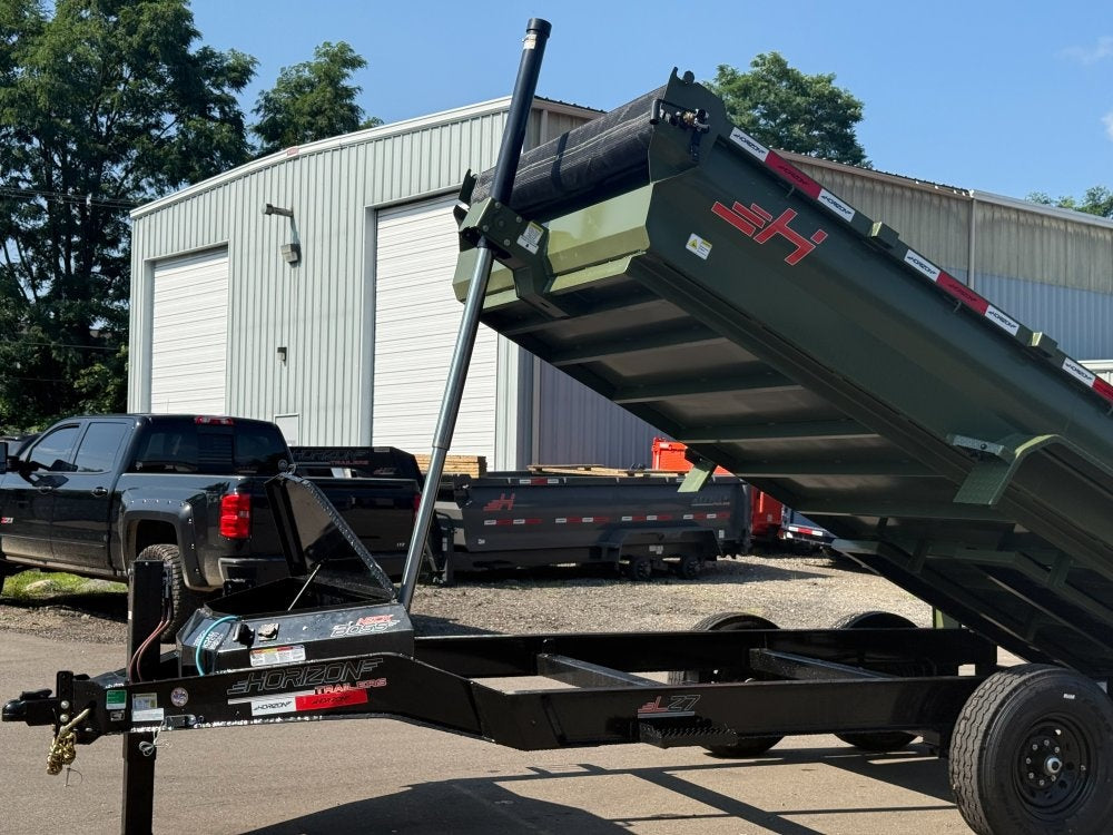 14' Horizon LZ7 Dump Trailer 24" Walls - 7k Axles - Telescopic Lift - 14K GWVR - Bumper Pull Dump - Dump Trailers - TrailerSwap