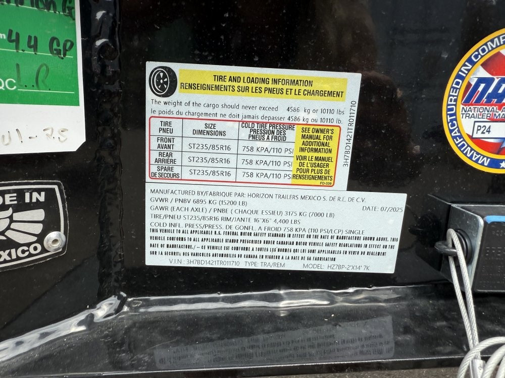 14' HZ7 Dump 24" Sides - 7K Axles - 620 Scissor - Bumper Pull Dump - Dump Trailers - TrailerSwap