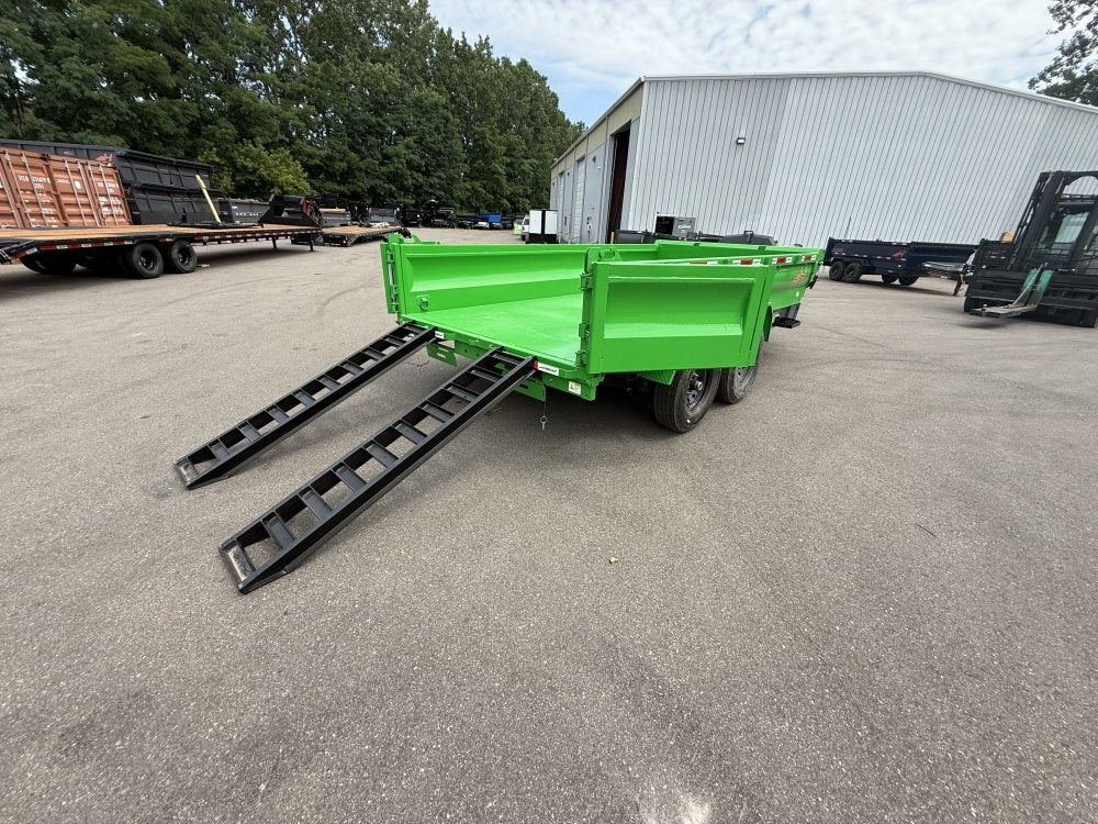 14' HZ7 Dump 24" Sides - 7K Axles - 620 Scissor - Bumper Pull Dump - Dump Trailers - TrailerSwap