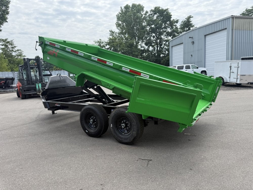 14' HZ7 Dump 24" Sides - 7K Axles - 620 Scissor - Bumper Pull Dump - Dump Trailers - TrailerSwap