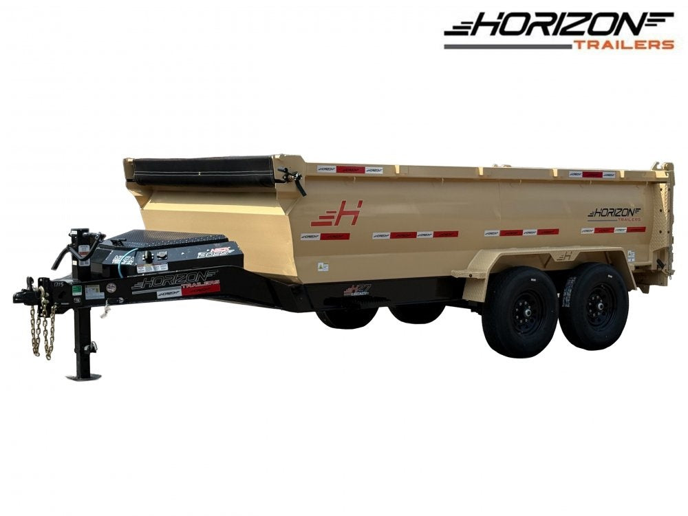 14' HZ7 Dump 36" Sides - 7K Axles - 620 Scissor - Bumper Pull Dump - Dump Trailers - TrailerSwap