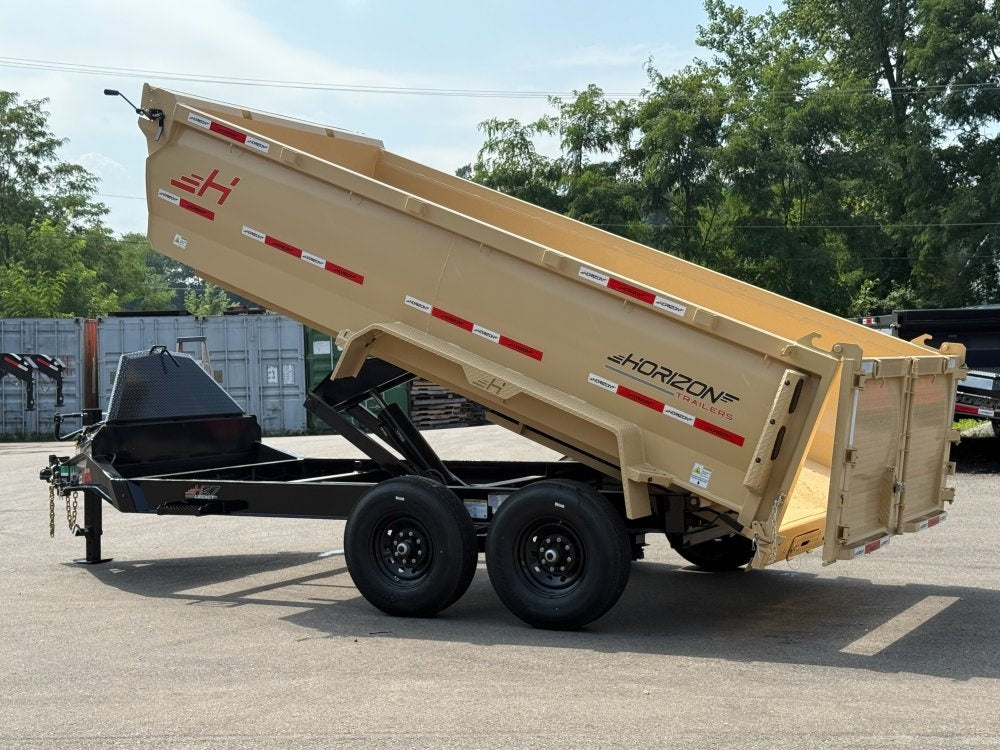 14' HZ7 Dump 36" Sides - 7K Axles - 620 Scissor - Bumper Pull Dump - Dump Trailers - TrailerSwap