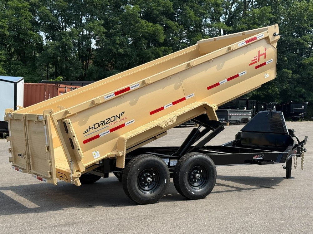 14' HZ7 Dump 36" Sides - 7K Axles - 620 Scissor - Bumper Pull Dump - Dump Trailers - TrailerSwap