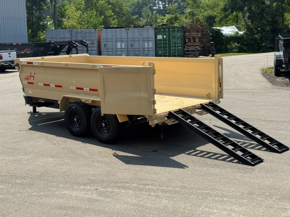 14' HZ7 Dump 36" Sides - 7K Axles - 620 Scissor - Bumper Pull Dump - Dump Trailers - TrailerSwap